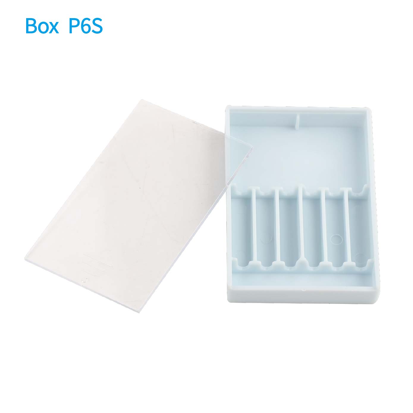 P6S Transparent Sliding Cover Holding 6cs Mini Drill Plastic Box