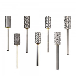 2 way cylinder carbide nail drill bit milling cutter for manicure SJ-01S