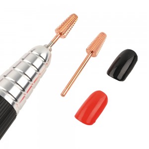 carbide nail drill bits Taper Radius Shape head size 6.8*15mm with rose gold coating